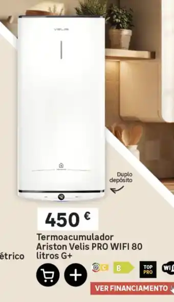Termoacumulador Ariston Velis PRO WIFI 80 litros G+