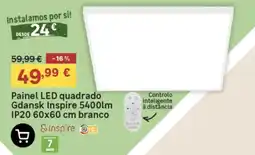 Leroy Merlin Painel led quadrado gdansk inspire 5400lm ip20 60x60 cm branco promoção
