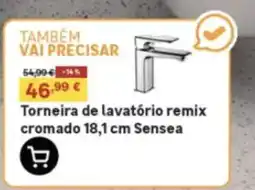 Leroy Merlin Torneira de lavatório remix cromado 18,1 cm Sensea promoção
