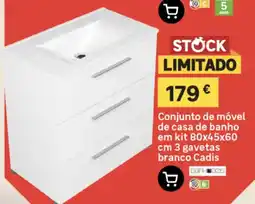 Leroy Merlin Conjunto de móvel de casa de banho branco Cadis promoção
