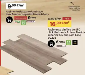 Pavimento flutuante laminado new dunmor superior 8 mm artens
