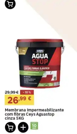 Leroy Merlin Membrana impermeabilizante com fibras ceys aguastop cinza promoção