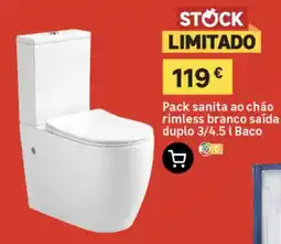 Leroy Merlin Pack sanita ao chão rimless branco saída duplo Baco promoção