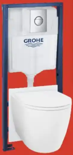Leroy Merlin Pack sanita suspensa rimless branco com placa cromado grohe clova round promoção