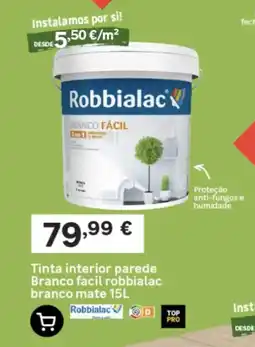 Leroy Merlin Tinta interior parede branco facil robbialac branco mate promoção