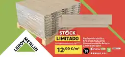 Leroy Merlin Pavimento vinílico spc click flutuante ossmano médio artens promoção