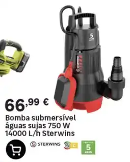 Leroy Merlin Bomba submersível águas sujas 750 W 14000 L/h Sterwins promoção
