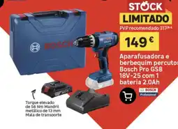 Leroy Merlin Aparafusadora e berbequim percutor Bosch Pro GSB promoção