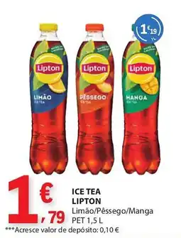 E.Leclerc ice tea lipton limão/pêssego/manga promoção