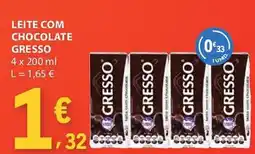 E.Leclerc Leite com chocolate gresso promoção