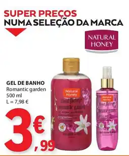E.Leclerc gel de banho romantic garden natural honey promoção