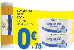 E.Leclerc Toalhitas bebé eco+ promoção