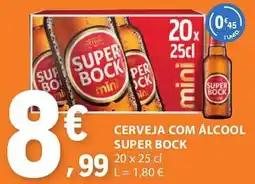 E.Leclerc cerveja com álcool super bock mini promoção
