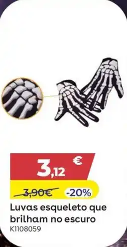 Toys R Us Luvas esqueleto que brilham no escuro promoção