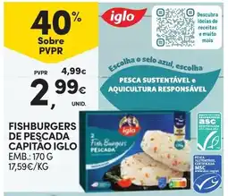 Continente Fishburgers de pesca capitão iglo promoção