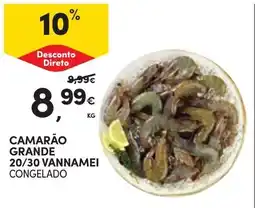 Continente Camarão grande 20/30 vannamei congelado promoção