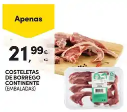 Continente Costeletas de borrego continente (embaladas) promoção