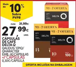 Continente Cápsulas de café delta q promoção