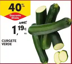 Continente Curgete verde promoção