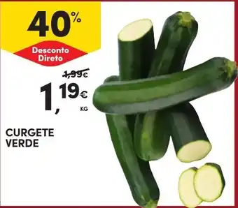 Continente Curgete verde promoção
