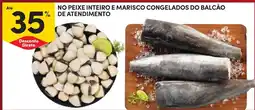 Continente Peixe inteiro e marisco congelados do balcão de atendimento promoção