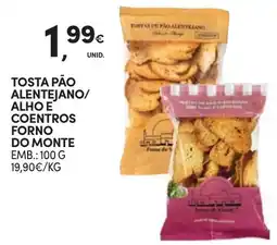 Continente Tosta pão alentejano/ alho e coentros forno do monte promoção