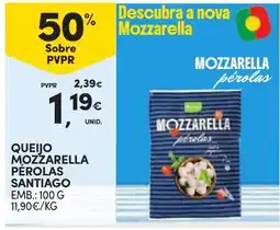 Continente Queijo mozzarella pérolas santiago promoção