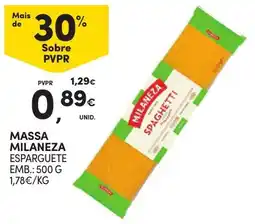Continente Massa milaneza esparguete promoção
