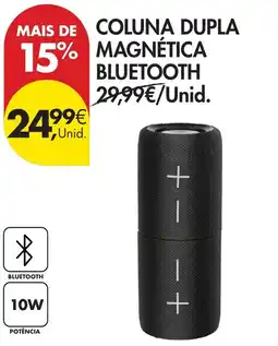 Pingo Doce coluna dupla magnética bluetooth promoção