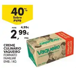 Continente Creme culinário vaqueiro formato familiar promoção