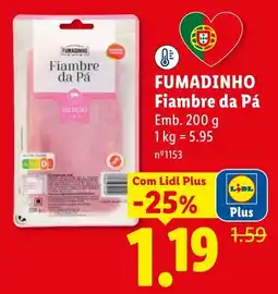 Lidl Fumadinho Fiambre da Pá promoção