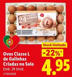 Lidl Ovos Classe L de Galinhas Criadas no Solo promoção