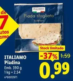 Lidl Itali amo piadina promoção