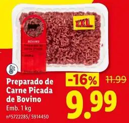 Lidl Preparado de Carne Picada de Bovino promoção
