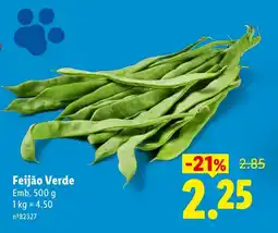 Lidl Feijão Verde promoção