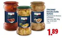 Lidl Italiamo entradas estilo italiano promoção