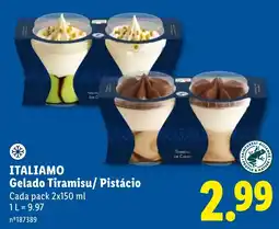 Lidl italiamo gelado tiramisu/ pistácio promoção