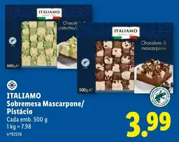 Lidl italiamo sobremesa mascarpone/pistácio promoção