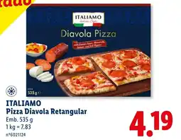 Lidl italiamo pizza diavola retangular promoção