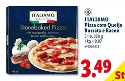 Lidl Italiamo pizza com queijo burrata e bacon promoção