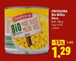 Lidl Freshona bio milho doce promoção