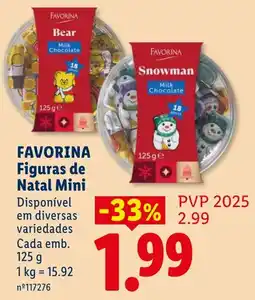 Lidl favorina figuras de natal mini promoção