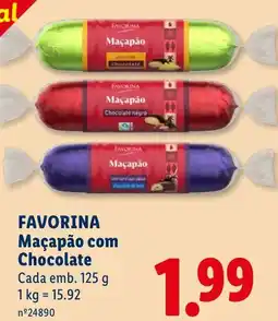 Lidl favorina maçapão com chocolate promoção