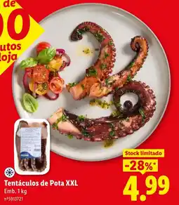 Lidl Tentáculos de Pota XXL promoção