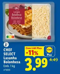 Lidl chef select lasanha bolonhesa promoção