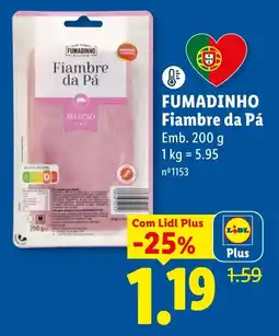 Lidl Fumadinho Fiambre da Pá promoção