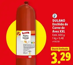 Lidl Dulano Enchido de Carne de Aves XXL promoção