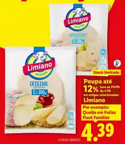 Lidl Limiano Queijo em Fatias Pack Familiar promoção