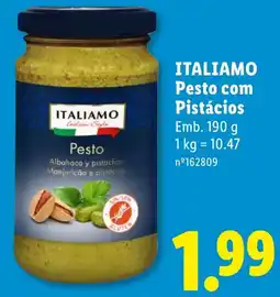 Lidl Italiamo Pesto com Pistácios promoção