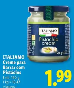 Lidl italiamo creme para barrar com pistácios promoção